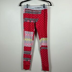 Victoria’s Secret Pajama Red Fireside Long John Thermal Christmas Size XS